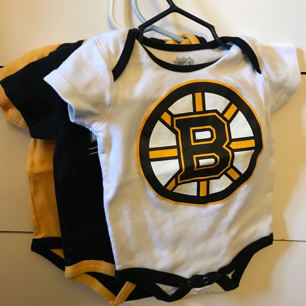 Boston Bruins set of 3 onesies